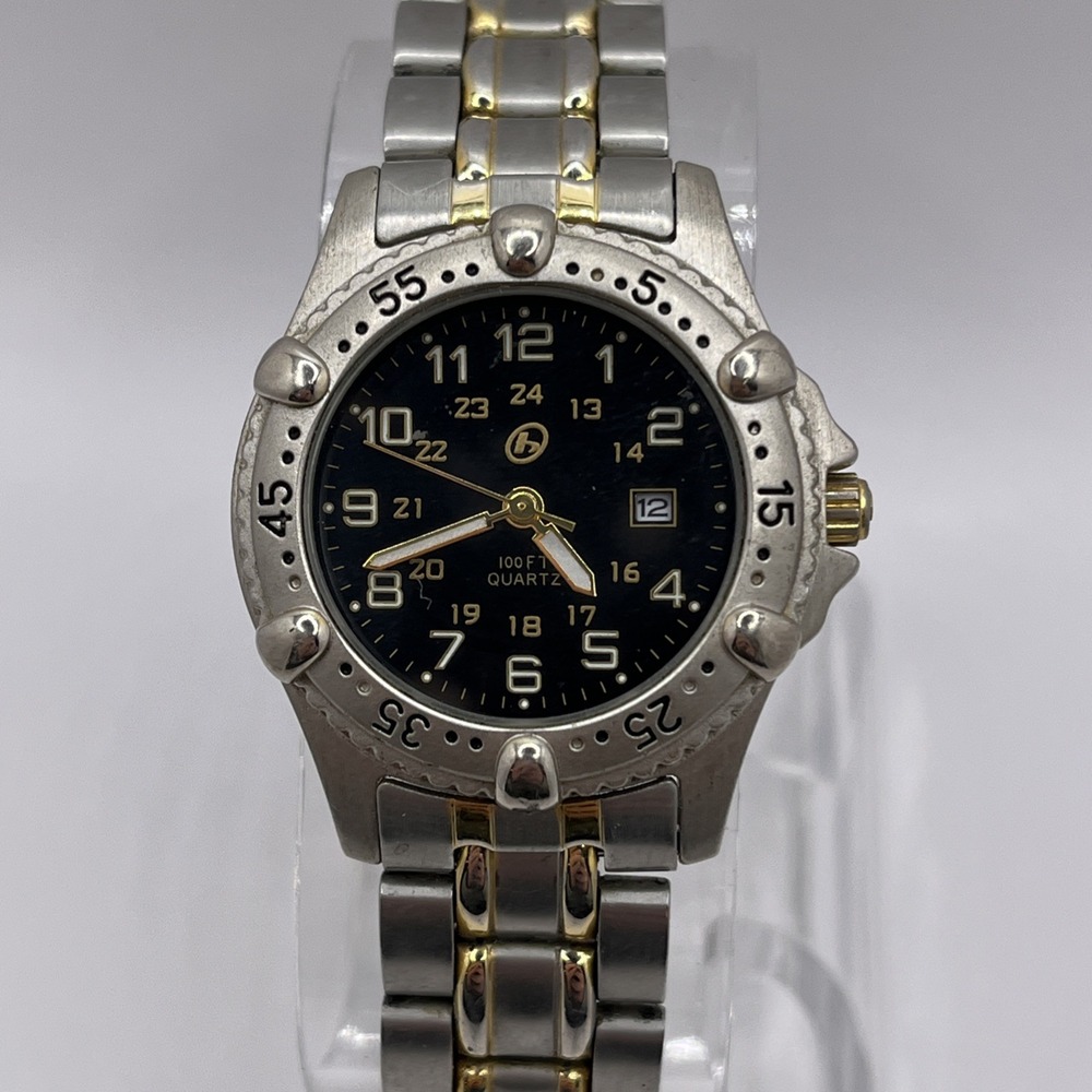 Vintage B.U.M. Equipment Silver Tone Quartz Women's Watch 6.75" Band New Battery